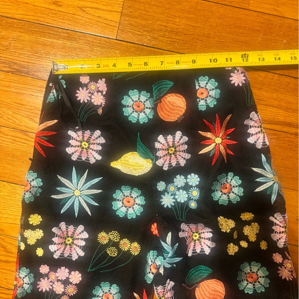 STAUD Womens Oscar Black Embroidered High Rise Daytime Straight Leg Pants NWOT - Picture 4 of 4